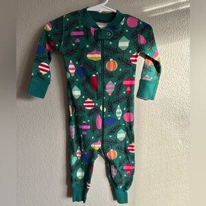 Hanna Andersson size 6-12m baby Christmas ornaments print organic cotton pjs